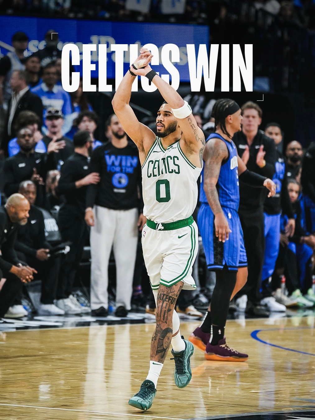 骑士横扫篮网，塔特姆25分11篮板